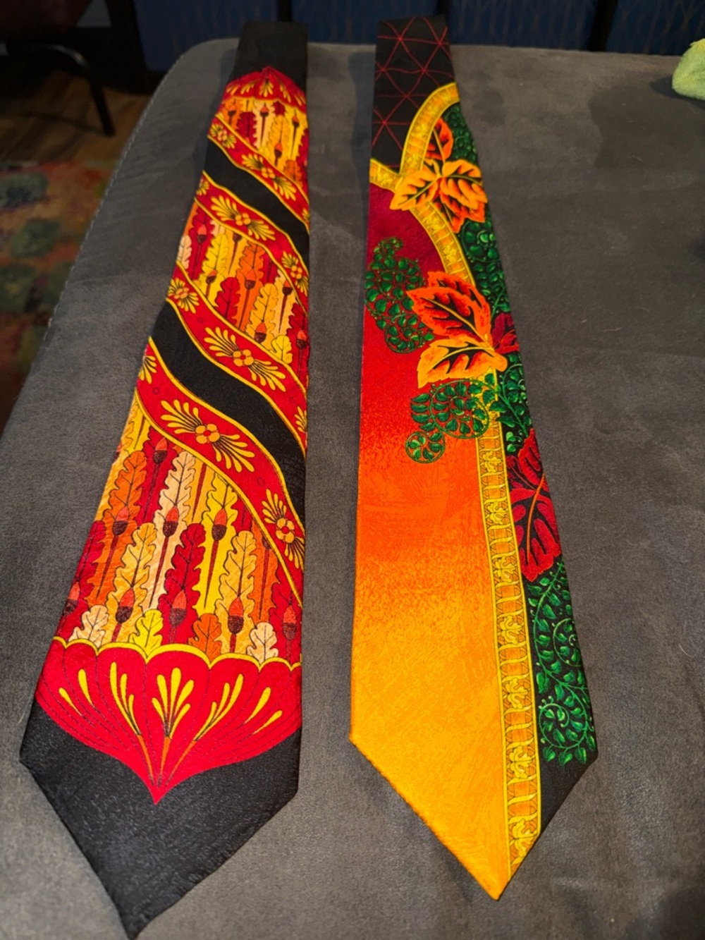 Rush Limbaugh Vintage 1996 No Boundaries Vibrant Red & Orange Silk Ties